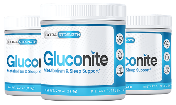 Gluconite nighttime blood sugar and sleep support supplement powder tub